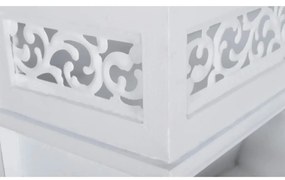Ράφι τοίχου/Κρεμάστρα με 3 Συρτάρια + 2 Κρεμαστάρια - Λευκό