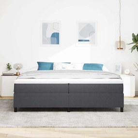 vidaXL Κρεβάτι με ελατήρια Σκούρο γκρι 200 x 200 cm Βελούδο