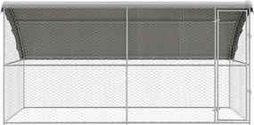 vidaXL Κλουβί Σκύλου 2 pcs Ασημί 4 x 2 x 2 m Γαλβανισμένος χάλυβας