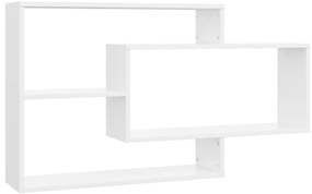 vidaXL Ραφιέρα Τοίχου Λευκή 104 x 20 x 58,5 εκ. από Επεξεργασμένο Ξύλο