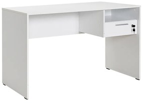 Γραφείο εργασίας Concept Megapap από μελαμίνη σε χρώμα λευκό 120x60x75εκ. - 0077930