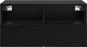 vidaXL Ντουλάπι Τηλεόρασης Τοίχου 60 x 30 x 30 cm Μαύρη Οξυά