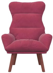 vidaXL Χαλαρωτική Πολυθρόνα Κόκκινο 69 x 74 x 93 εκ. Βελούδο