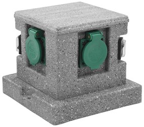 vidaXL Πολύπριζο Κήπου με Αισθητήρα Φωτεινότητας Πλαστικό