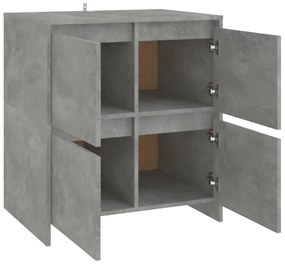 vidaXL Μπουφές Γκρι Σκυροδέματος 70x41x75 εκ. Επεξεργασμένο Ξύλο