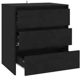 vidaXL Μπουφές Μαύρος 70x41x75 εκ. από Επεξεργασμένο Ξύλο