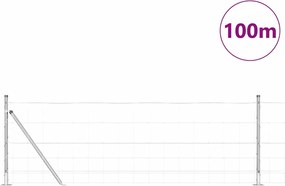 vidaXL Στύλος Περιφράξεων Γαλβανισμένο 100 x 0,8 μ Ατσάλι