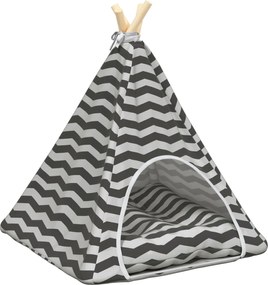 vidaXL Teepee για κατοικίδια με μαξιλάρι 50 x 50 x 60 cm Πολυεστέρας