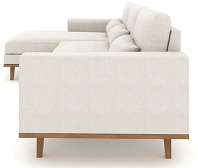 Γωνιακός Καναπές Seattle K100, Κρεμ, 280x153x85cm, Πόδια: Ξύλο, Ξύλο: Πεύκο | Epipla1.gr