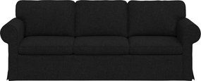 vidaXL Καναπές Μαύρο 215 x 82 x 80 εκ ύφασμα
