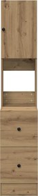 vidaXL Πλαϊνός πάγκος κουζίνας με ράφι Artisan Oak 32 x 50 x 180 εκ.