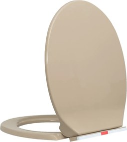 vidaXL Κάλυμμα Λεκάνης με Soft Close &amp;amp; Quick Release Οβάλ Μπεζ
