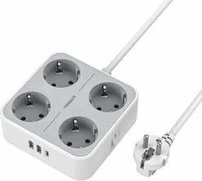ΠΟΛΎΜΠΡΙΖΑ POWER STRIP TESSAN 7 IN 1  TS-302-C