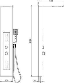 Karag Elli S9237-5 White - Στήλη υδρομασάζ