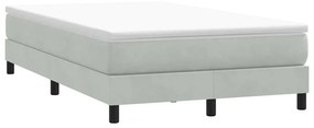 vidaXL Κρεβάτι Boxspring χωρίς Στρώμα Ανοιχτό Γκρι 120x220 εκ.