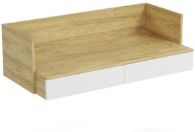 MOBIUS office desk 2S color: hikora oak/white DIOMMI V-PL-MOBIUS-BIURKO_2S-BIEL