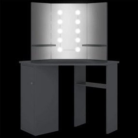 Μπουντουάρ Γωνιακό με LED Γκρι 111 x 54 x 141,5 εκ. - Γκρι