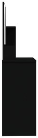 Μπουντουάρ με Καθρέφτη Μαύρο 86,5 x 35 x 136 εκ. - Μαύρο