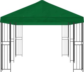 vidaXL Κιόσκι με Πλαϊνές Τοίχους 6 x 3 m Πράσινο