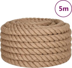 vidaXL Σχοινί Από Τζute 1 mm Φυσικό 100% Τζούτα Tossa