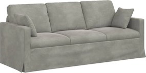 vidaXL Καναπές 2 pcs Ανοιχτό γκρι