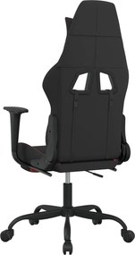 vidaXL Καρέκλα Gaming Μαύρη/κόκκινο Ύφασμα με Υποπόδιο