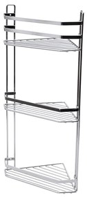 Γωνιακή Ραφιέρα Μπάνιου Τριπλή (27.7x18.1x53.9) Estia Elegant Chrome 02-6464