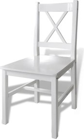 vidaXL Σετ Τραπεζαρίας 5 Τεμαχίων Λευκό