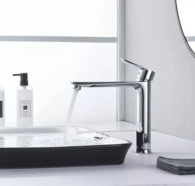 BRUNO μπαταρία νιπτήρα M12569-234C, αναμεικτική, ασημί