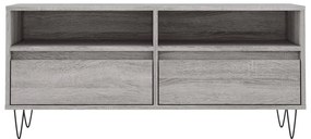 vidaXL Έπιπλο Τηλεόρασης Γκρι Sonoma 100x34,5x44,5 εκ. Επεξεργ. Ξύλο