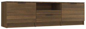 vidaXL Έπιπλο Τηλεόρασης Καφέ Δρυς 140x35x40 εκ Επεξεργασμένο Ξύλο