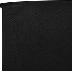 vidaXL Προστατευτικό Αέρα με 5 Πάνελ Μαύρο 600 x 120 εκ. Υφασμάτινο