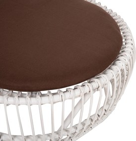 ΠΟΛΥΘΡΟΝΑ ENTROPY HM9840.02 RATTAN ΛΕΥΚΟ ΜΕ ΚΑΦΕ ΜΑΞΙΛΑΡΙ 80x97x85Υεκ.