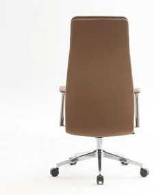 BF8800 Πολυθρόνα Γραφείου Διευθυντή, Pu Cappuccino, Βάση 63x75x115/121cm