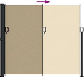 vidaXL Σκίαστρο Πλαϊνό Συρόμενο Μπεζ 180 x 600 εκ.