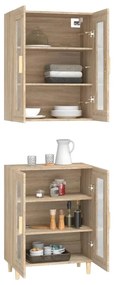 vidaXL Ντουλάπι Sonoma δρυς 69,5 x 34 x 180 εκ. από Επεξεργασμένο Ξύλο