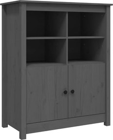 vidaXL Ντουλάπι Γκρι 83 x 41,5 x 100 εκ. από Μασίφ Ξύλο Πεύκου