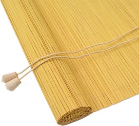 vidaXL Ρόλερ (στόρι) Κίτρινο 90 x 220 cm Μπαμπού