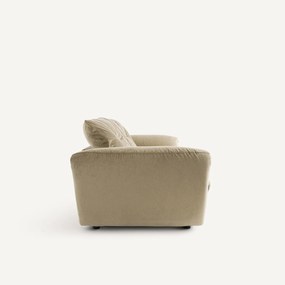 Καναπές-κρεβάτι 3 θέσεων από λινό βελούδο, EDGAR