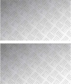 vidaXL Σκαλοπάτι Ορθογώνιος 2 pcs Ασημί 70 x 40 cm Αλουμίνιο