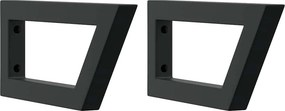 vidaXL Ράφι Νιπτήρα Τοίχου από Ατσάλι / Μασίφ Ξύλο Δρυός