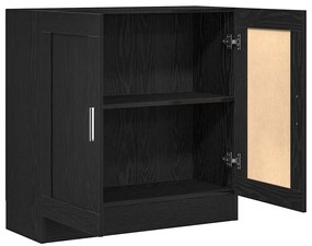 vidaXL Βιβλιοθήκη Μαύρη δρυς 82.5 x 30.5 x 80 cm Επεξεργασμένο ξύλο