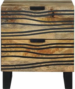 vidaXL Κομοδίνο 2 pcs Φυσικό 40 x 33 x 46 εκ. Επεξεργασμένο Ξύλο