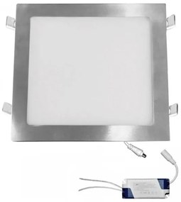 Φωτιστικό PL Χωνευτό 24W SMD Slim Σατινέ 3000Κ 21-025206600 Lumen-21-025206600-Αλουμίνιο 21-025206600