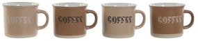 Σετ Κούπες Καφέ Home ESPRIT Καφέ Πήλινα 180 ml