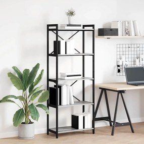 vidaXL Βιβλιοθήκη Γκρι sonoma 60 x 30 x 153 εκ Επεξεργασμένο ξύλο