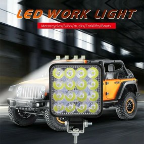 Led προβολέας 48w 9-30v αδιάβροχος ip68