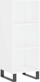 vidaXL Ντουλάπι Λευκό 34,5 x 34 x 180 εκ. από Επεξεργασμένο Ξύλο