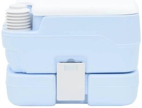 vidaXL Τουαλέτα Κάμπινγκ Απαλό Μπλε και Λευκό 41,5 x 36,5 x 30 cm