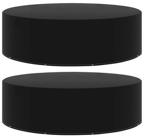 vidaXL Καλύμματα Επίπλων Κήπου 2 τεμ. με 10 Κρίκους 325x90 εκ.